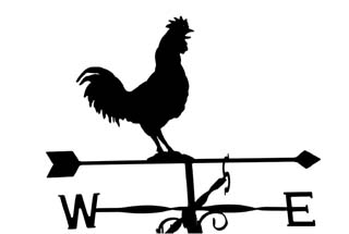 Crowing cockerel weather vane